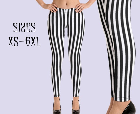 Plus Size Black and White Leggings