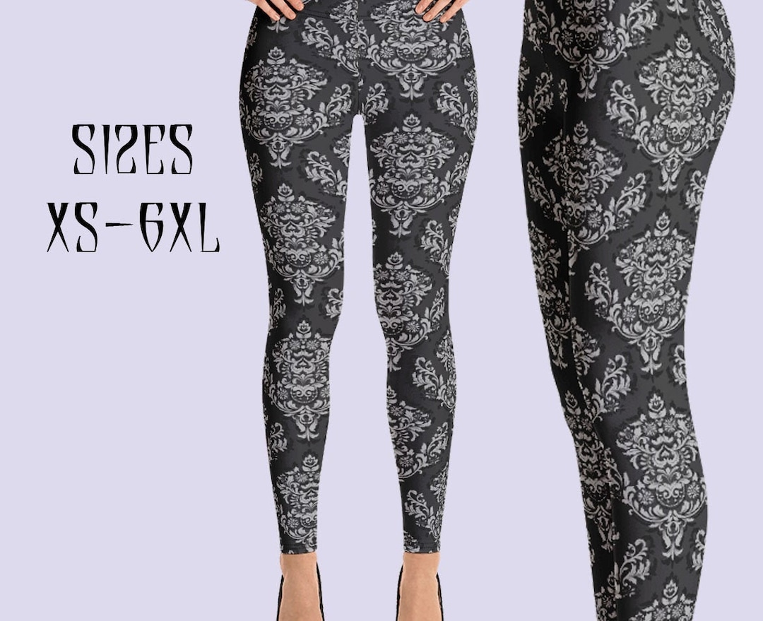 Black Gothic Leggingsplus Size Goth Leggingsgothic Pantsgym Etsy