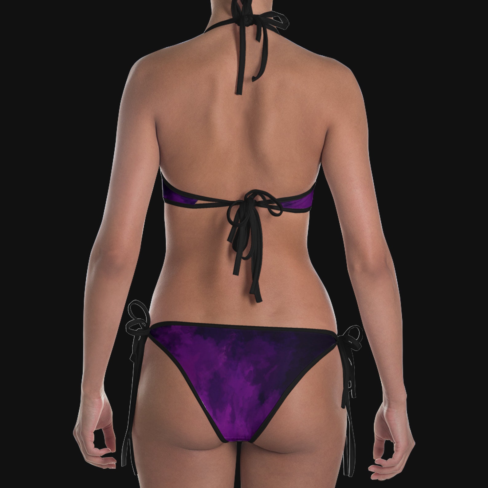 Mystic Purple Bikini Gothic Bikini Set Plus Size Goth Etsy