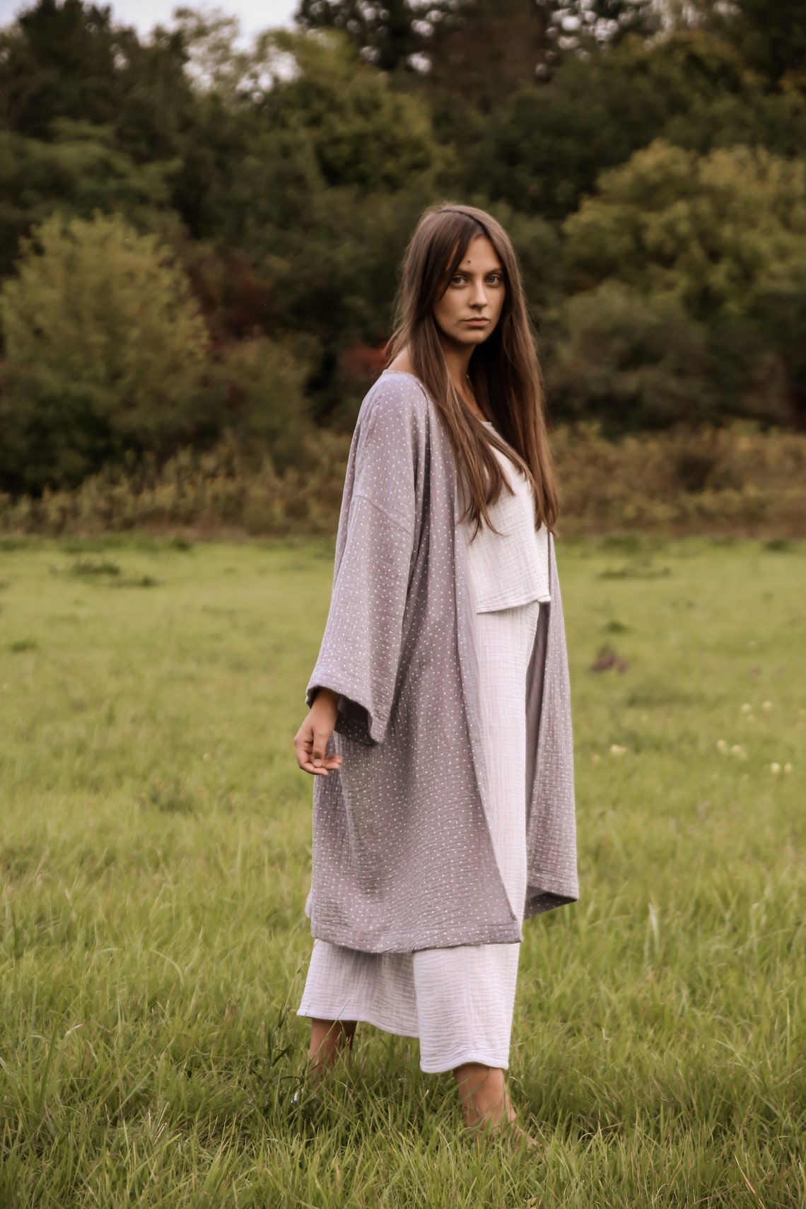 Women's Double Gauze Twopiece Set Organic Loungewear Etsy