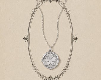 Vintage-Inspired Butterfly Medallion Necklace in Sterling Silver | Vintage Style Jewelry | Delicate Romantic Jewelry