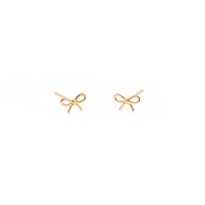 14k Bow Stud Earrings