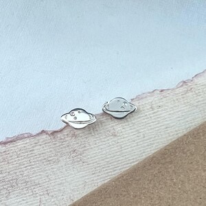 Planet Sterling Silver Earrings, Solid 925 Sterling Silver