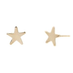 Solid 14k Star Studs, Solid Gold Earrings, 14k Gold Jewelry, Celestial Earrings, Minimalist Earrings