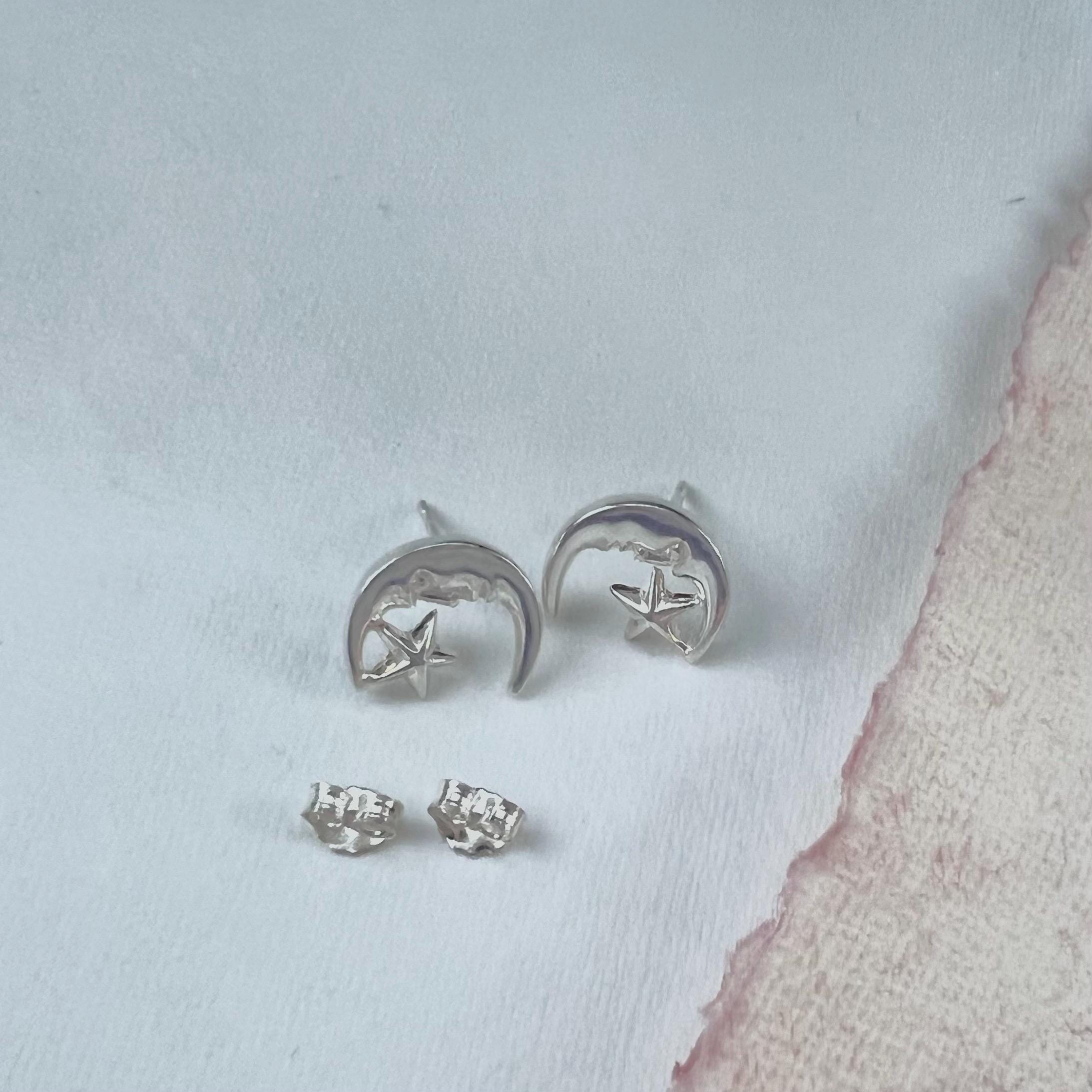 Naturale Fuoco Luna Ovale Gemma 925 Argento Sterling Pendente & Goccia