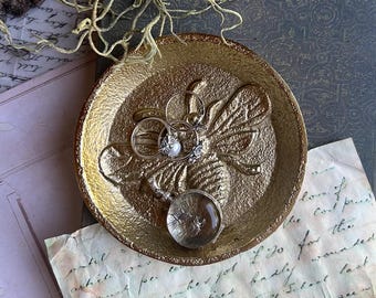 Golden Bee Trinket Dish