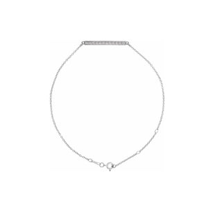 Sterling Silver Leaf Bar Bracelet: Delicate Adjustable Bracelet