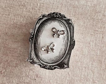 Bow Stud Earrings in Sterling Silver • Delicate Earrings • Minimalist Everyday Jewelry