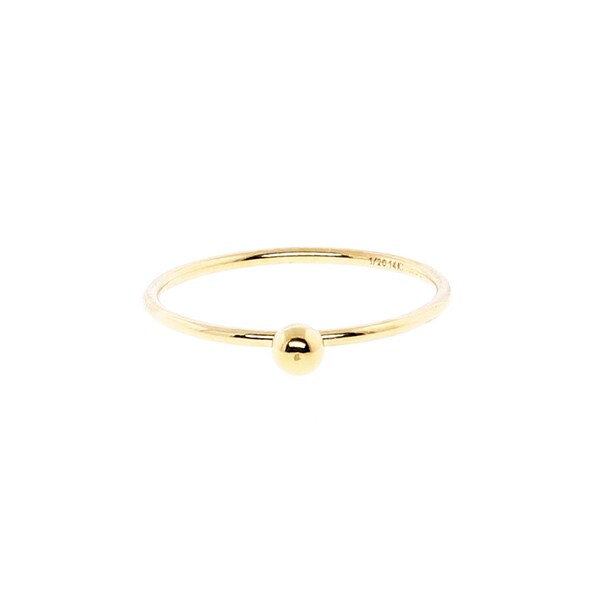 Tiny Ball Ring, Gold-Filled Ring, Stacking Ring, Minimalist Ring, Dainty Ring