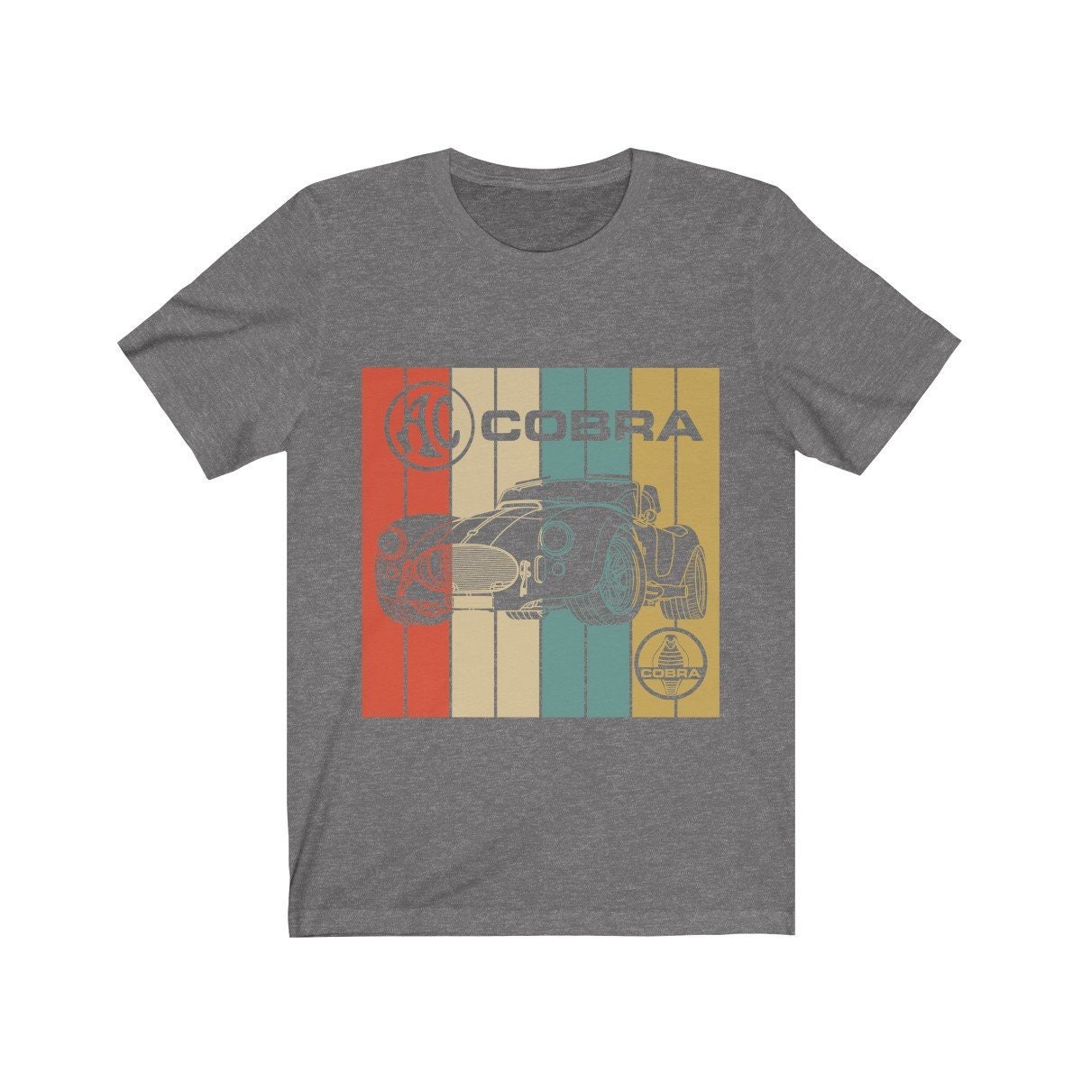 Shelby AC Cobra 1960s Muscle Car T-Shirt – Classic Short-Sleeve Tee For Car Enthusiasts, White