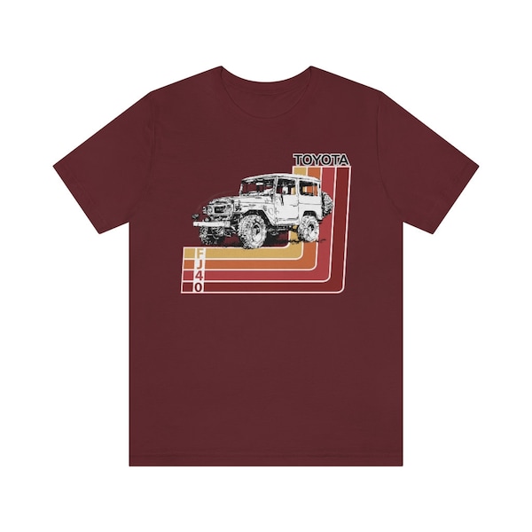 Toyota Landcruiser FJ40 Vintage Retro Off Road 4x4 Graphic Tee Shirt