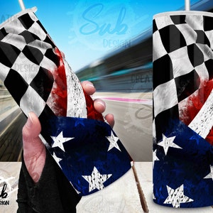 Checkered Flag Png Wrap, American Flag Tumbler Print, Racing Tumbler Print, Tumbler Gift Idea for Boy, Distressed Tire Track png