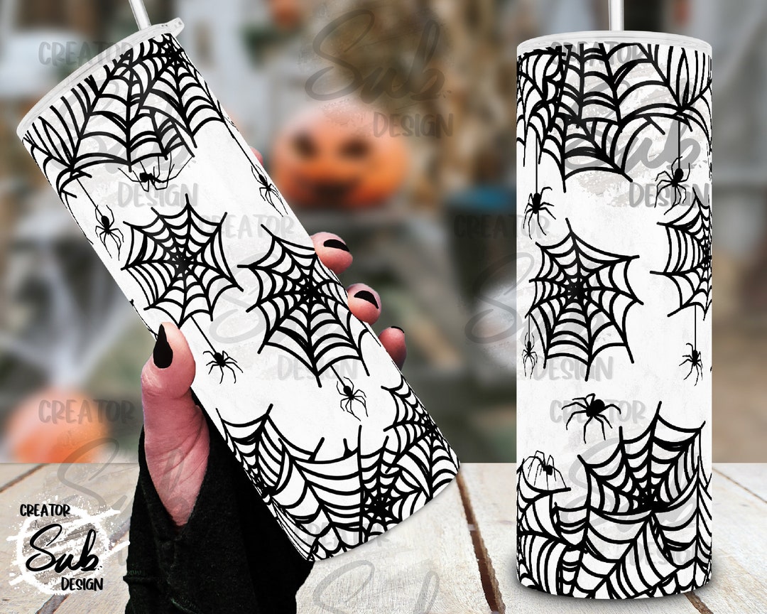 Spider Web Png Tumbler Wrap, Halloween Skinny Tumbler Sublimation ...