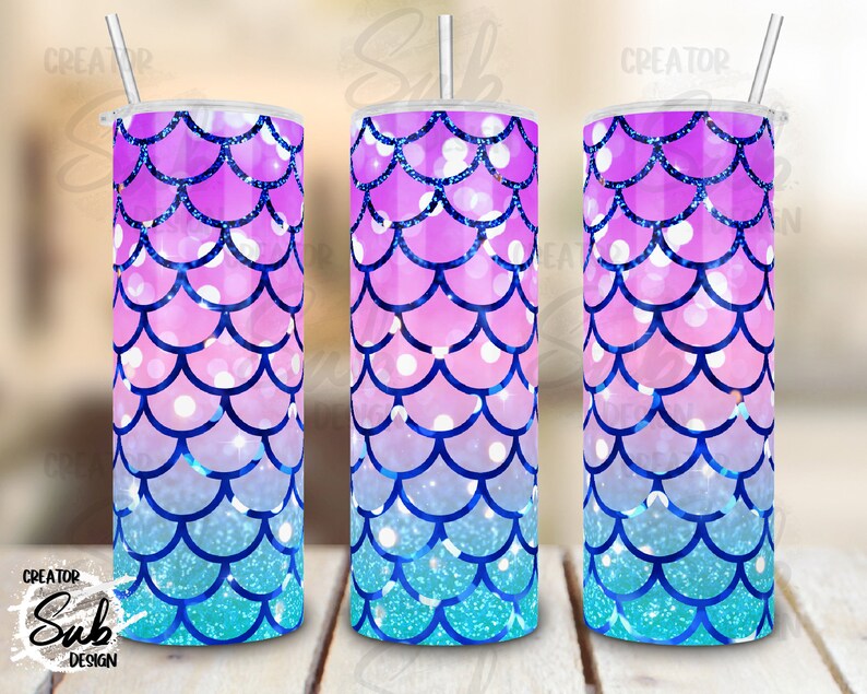 Mermaid Scales PNG Print Wrap Blue Pink Sparkle Glitter Png - Etsy