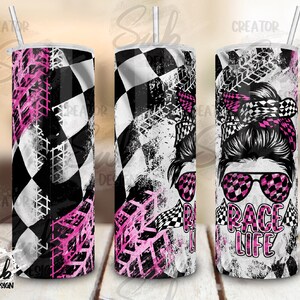 Racing Girl Heart Tumbler