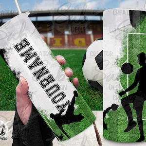 Soccer Lover Tumbler Wrap, Soccer Player Men PNG Design, 20oz Tumbler Blank for Name, Sport Png Sublimation Design, Gift for Caoch