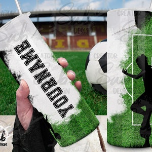 Soccer Girl Tumbler Wrap, Soccer Player Women PNG, 20oz Skinny Tumbler, Teacher Coach Gift Idea, Sport Png Sublimation Design