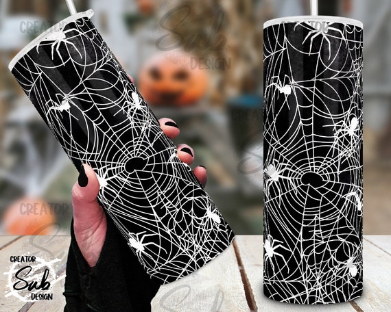 Spider Web PNG Tumbler Halloween PNG 20oz Skinny Tumbler | Etsy