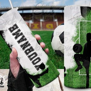 Soccer Player PNG Wrap, 20oz Tumbler Blank for Name, Soccer Squad Gift for Boy, Sport Png Design, Gift for Caoch, Digital Download
