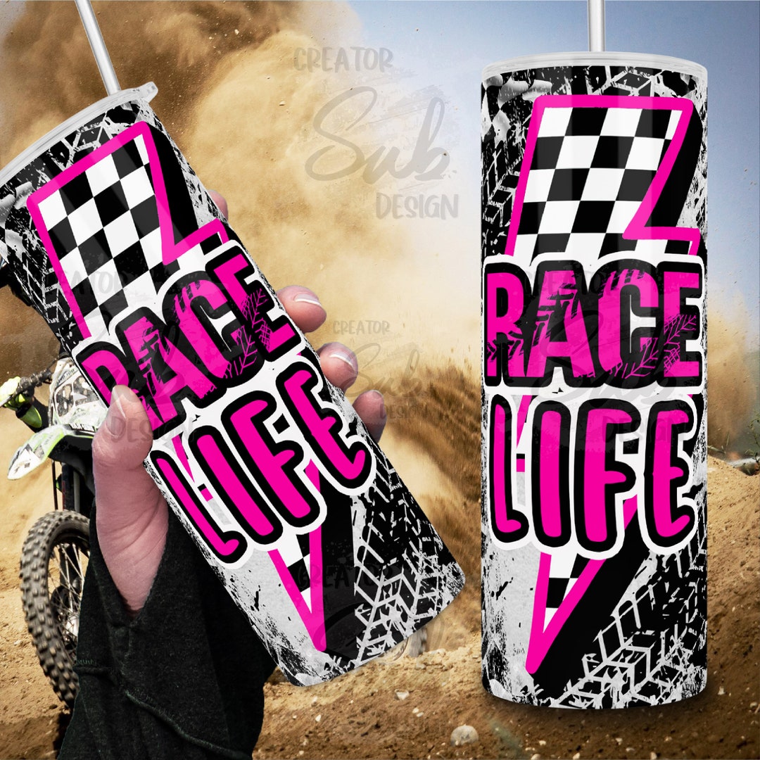 Drag Racing Girl Heart Tumbler