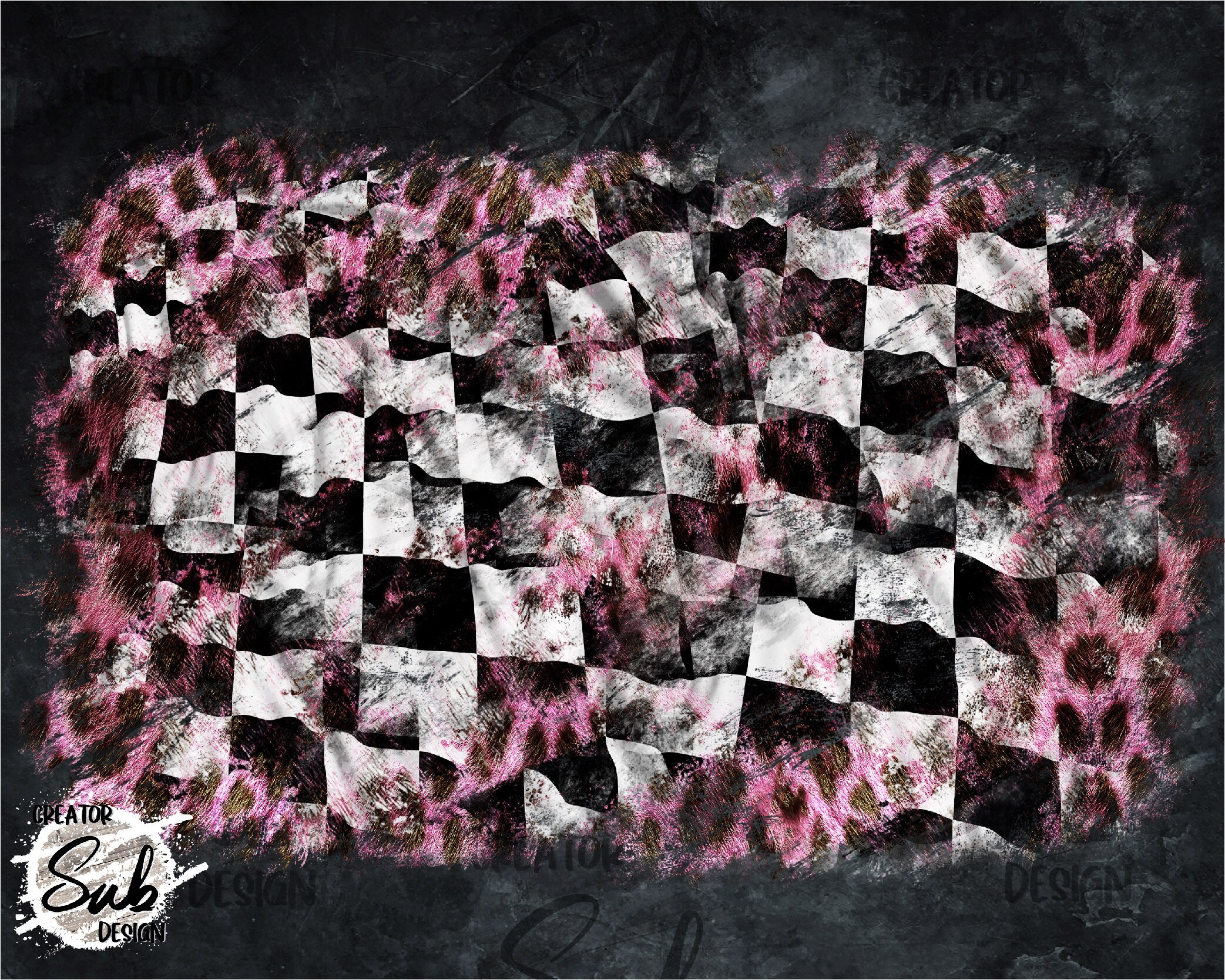 Pink Checkered Png Background, Raceing Flag Png, Png Shirt Print, Distressed Grunge PNG Sublimation Design, Digital Download