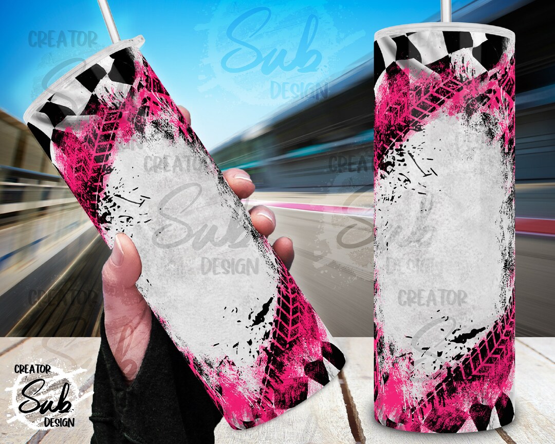 Drag Racing Tumbler Pink