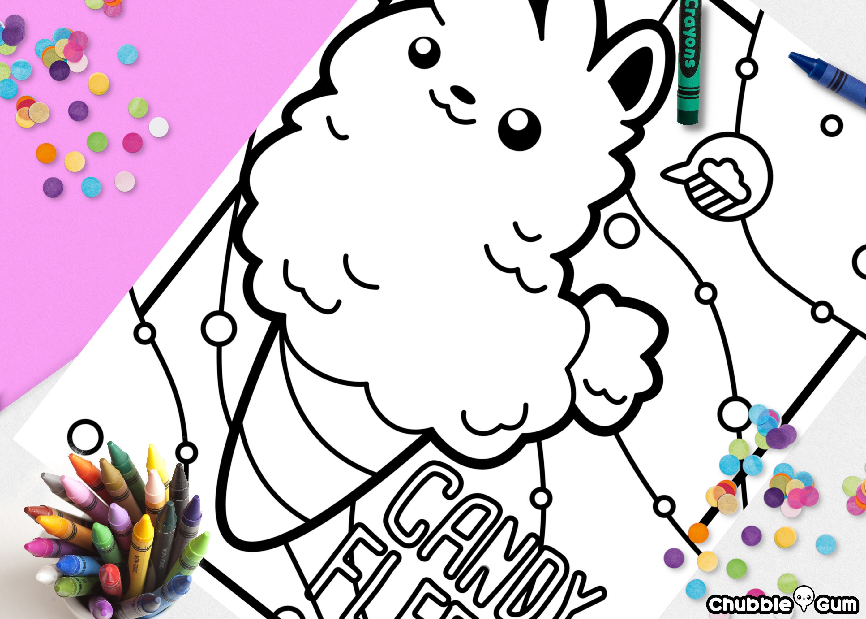 Printable Cute Llama Coloring Page for Kids Kawaii Llama | Etsy