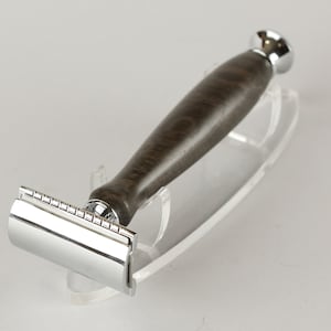 Ukrainian Bog oak Double Edge Safety Razor, Handmade Razor, T-Razor