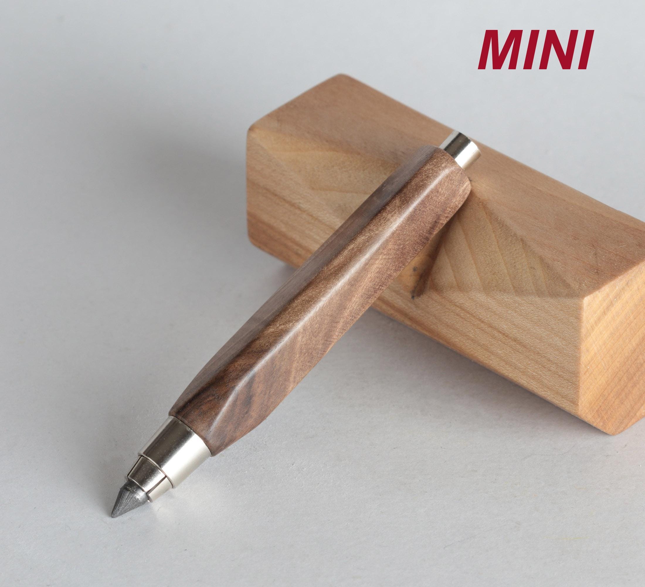 Mini Pencil 5.6 Mm, Walnut Wood Hexagonal Pencil, Pencil for