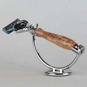 Ash wood Handmade Razor,  Gillette Fusion 5, Gillette Mach3,, Unique razor handle