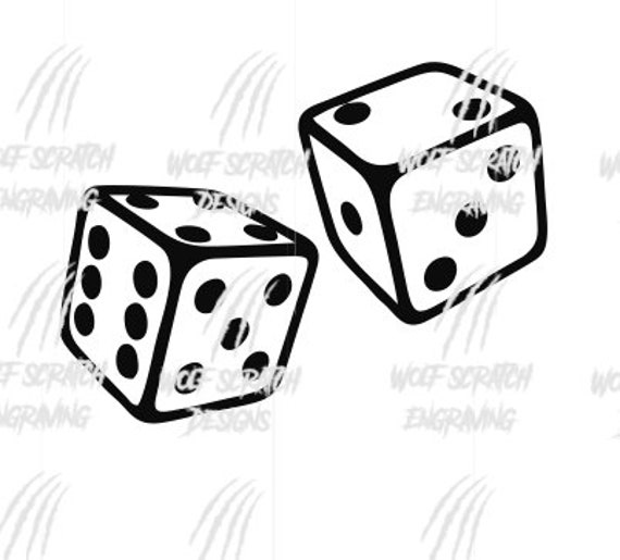 Double Dice Svg Png Dxf Cdr Digital Download Gaming Etsy