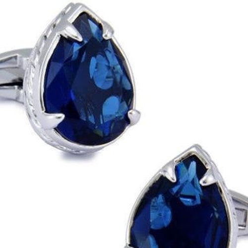 London Blue Topaz Cufflinks shops In 925 Sterling Silver Cuff links For Mens Cufflinks, Pear Cut Cufflinks, Wedding Cufflinks, Anniversary Gifts