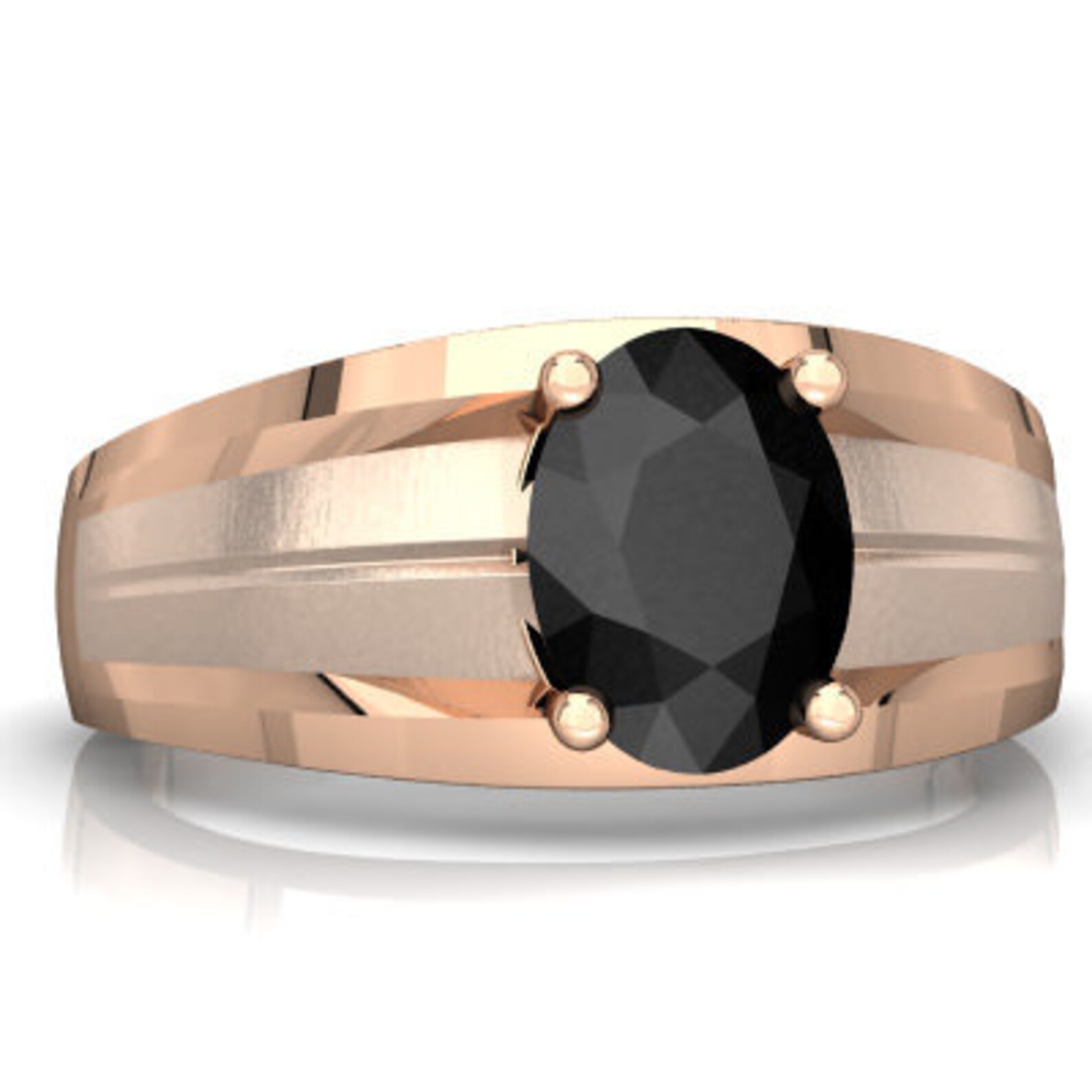 FUSHENGTER Süßwasserperlen Ring - Verstellbar Mit Schwarzer Perle