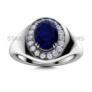 AAA Quality Sapphire Gemstone Ring, Engagement Grooms Ring, 925 Sterling Silver Ring, Wedding Anniversary Personalized Gift For Men