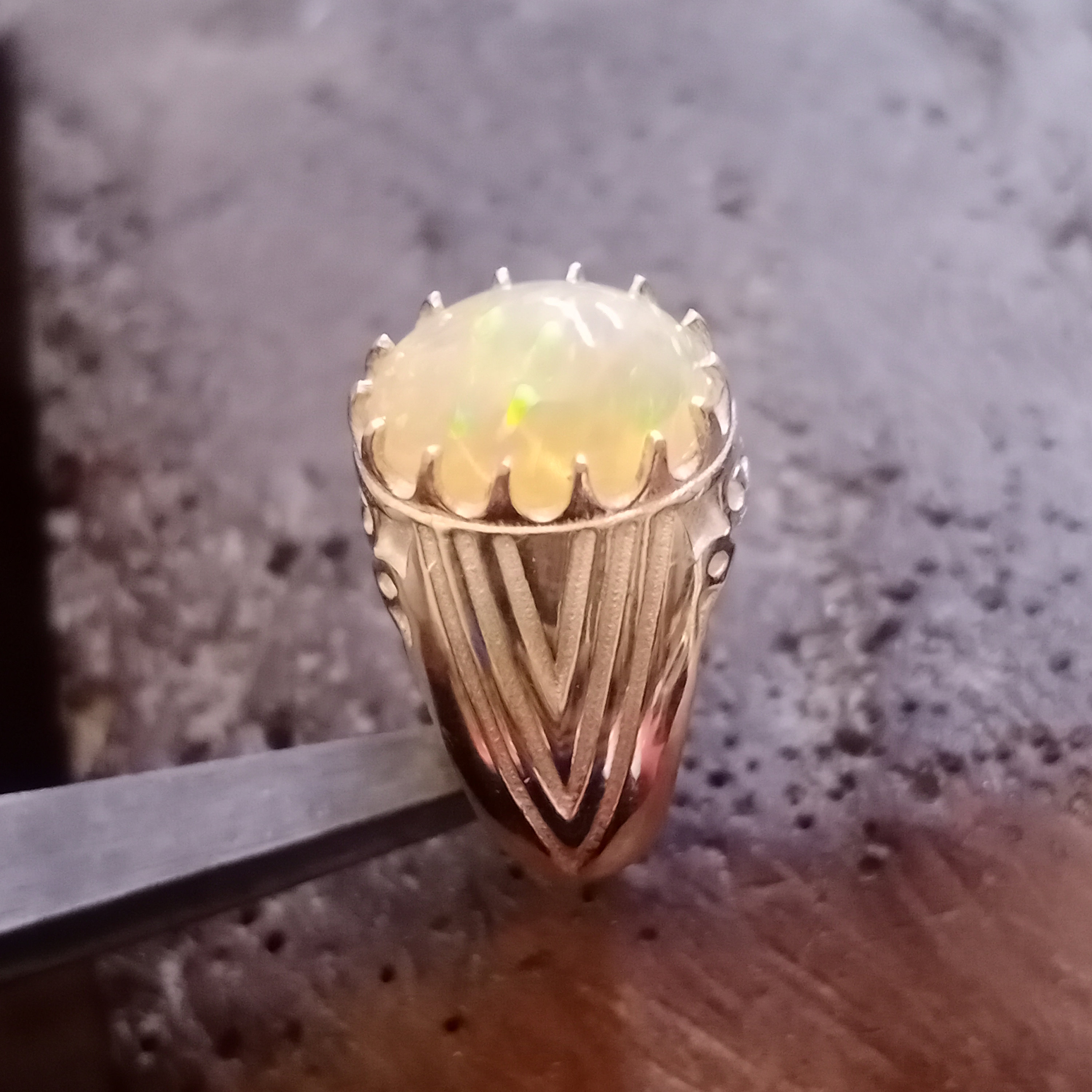 Natural Opal Silver Men's Ring 925 Sterling Silver Multi Etsy