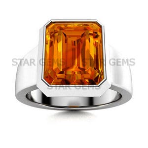Luxury Citrine Men&#39;s Ring, Handmade 925 Sterling Silver Jewellery Gift For Him, Fathers Day Gift, Citrine Stone, Statement Ring For Men