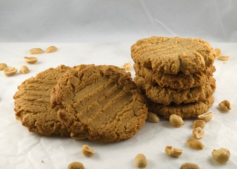 Classic Peanut Butter Cookies half Dozen or Dozen Etsy