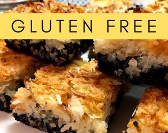 GLUTEN FREE Coconut Macaroon Fudge Brownies  [half dozen or dozen]