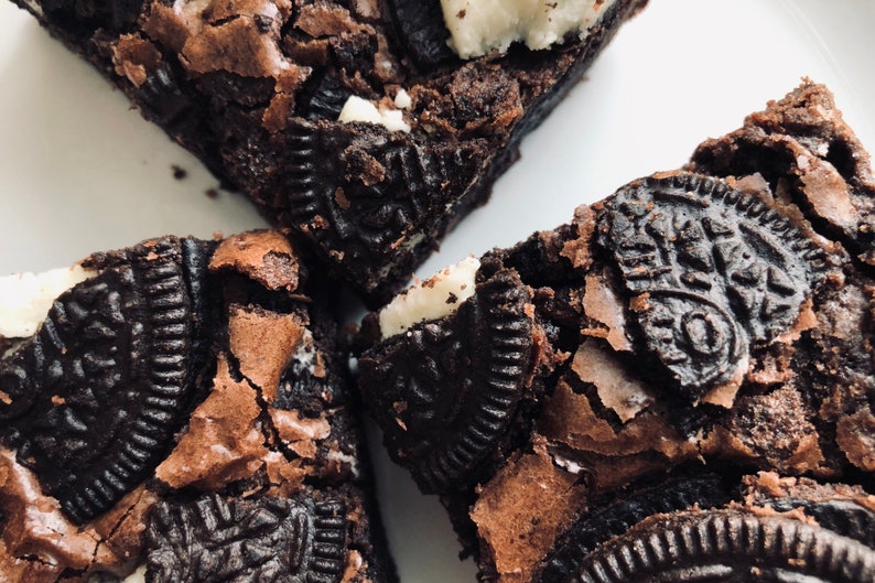 Cookies & Cream Fudge Brownies half dozen or dozen image 2