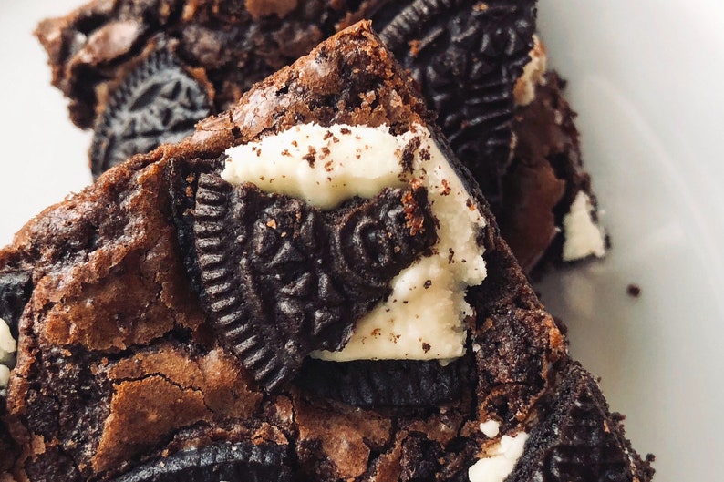 Cookies & Cream Fudge Brownies half dozen or dozen image 3