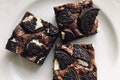 Cookies & Cream Fudge Brownies [half dozen or dozen]