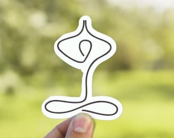 YOGA POSE Sticker Sheet // Aesthetic Cute Good Vibe Exercise Zen