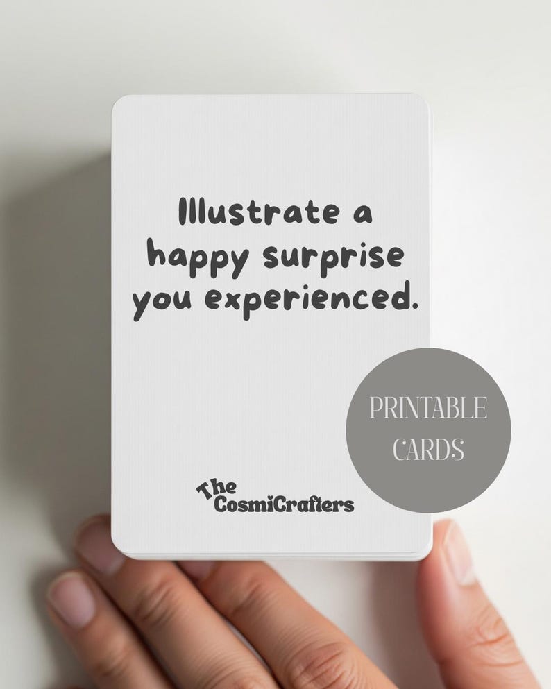 Self-sketch Prompt Cards – Printable Drawing Prompts for Kids &amp; Teens ...
