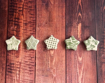 Set of 5 ceramic star fridge magnets, home decor, office accessories, magnetic notice boards , home accessories, office/ kitchen decoration