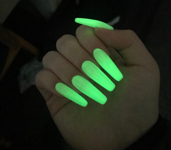 Glow In The Dark Press On Nails Cool Colors