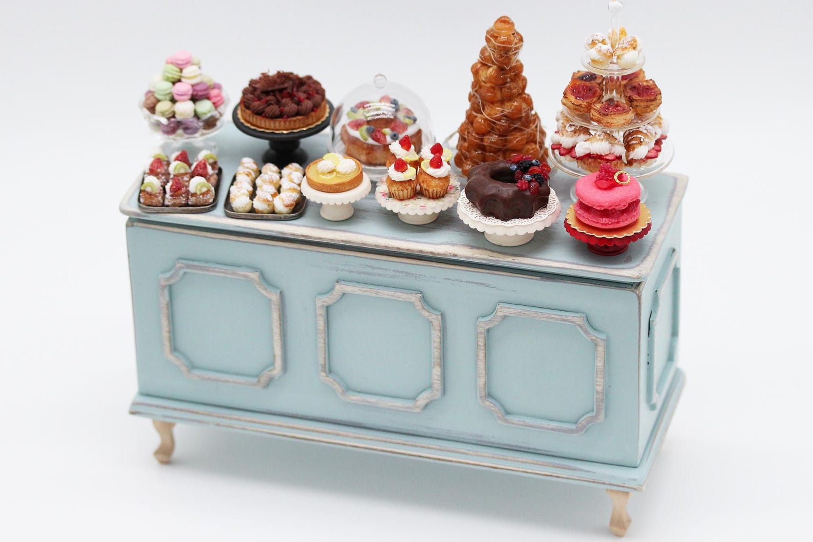 Aaron's Bakery Patisserie Display Counter With Assorted Pastries and ...