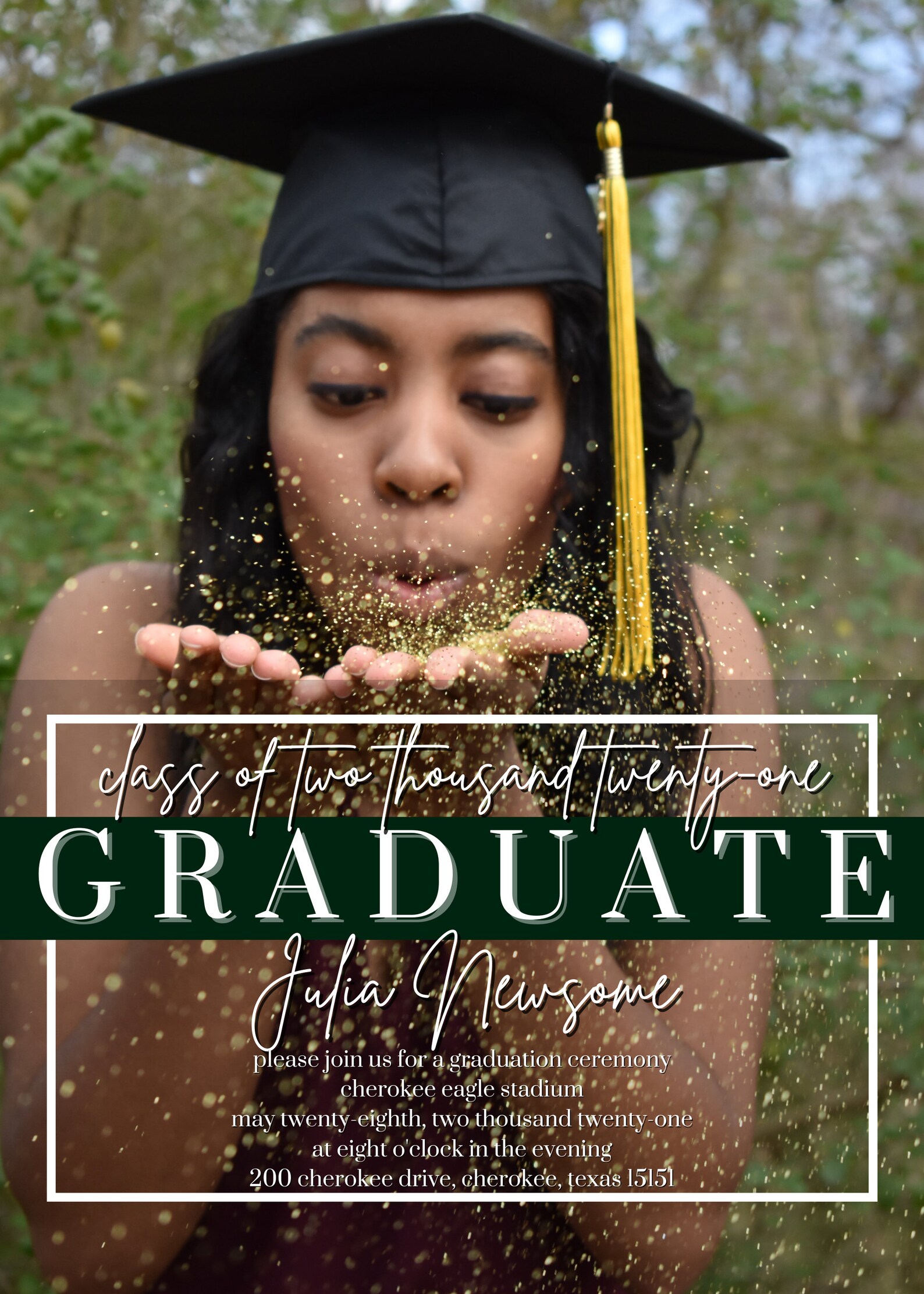 Customizable Graduation Invitations, Modern Graduation Invitation