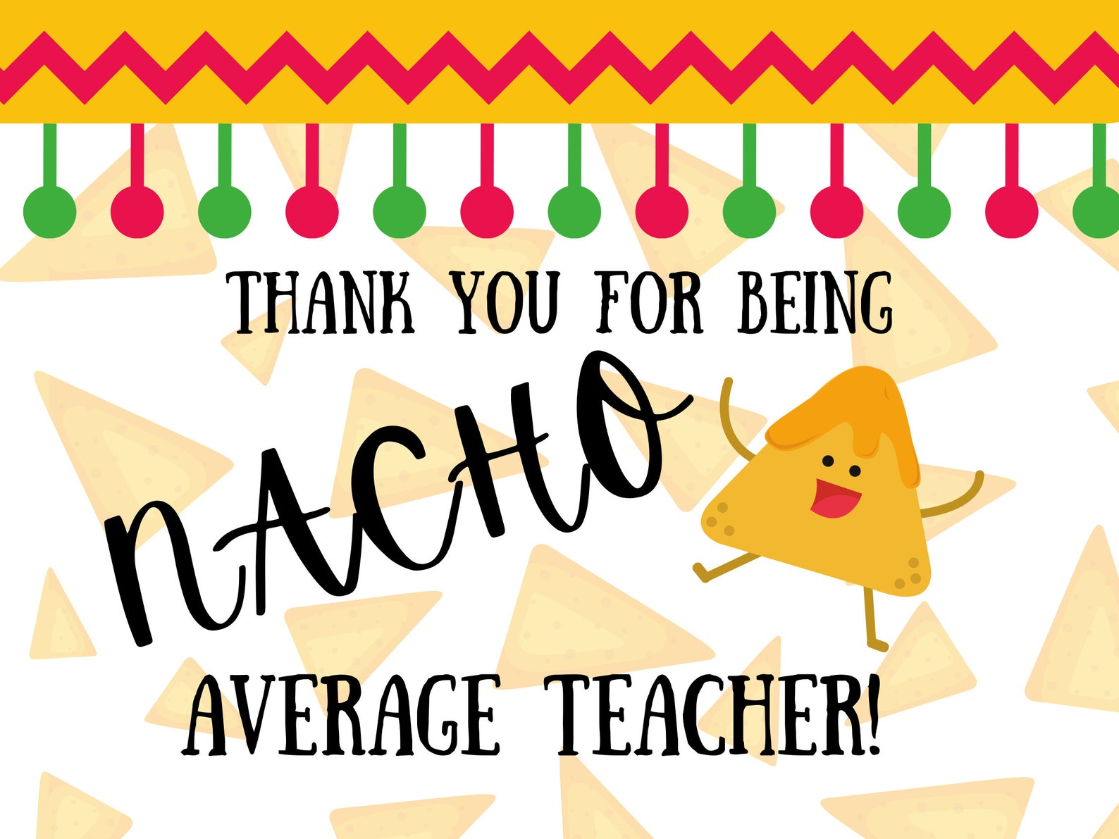 nacho-average-teacher-appreciation-card-banner-sign-poster-etsy