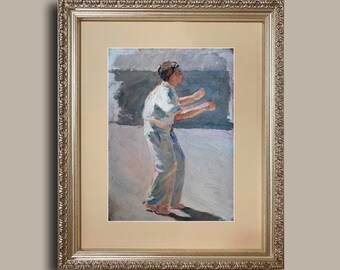 ロバート・デ・クイン・スタイル：ミッドセンチュリー風油絵肖像画