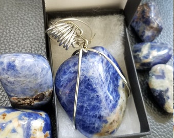 Large Sodalite ->  Intentional Vibrations -  Stone Collection healing crystals